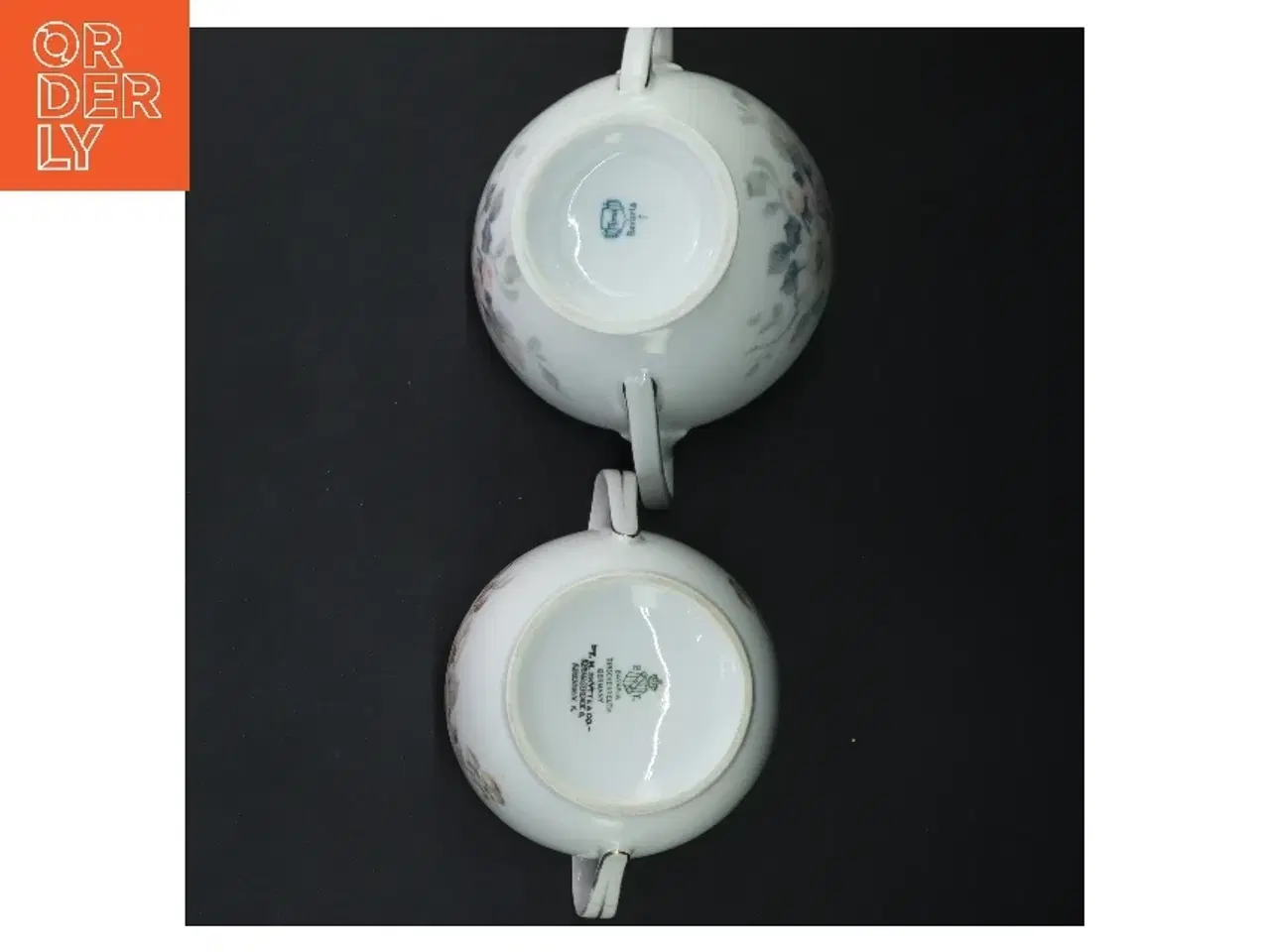 Billede 9 - Porcelæn sukkerskål og mælkekande fra Bavaria (str. ø 10 cm og ø 12 cm)