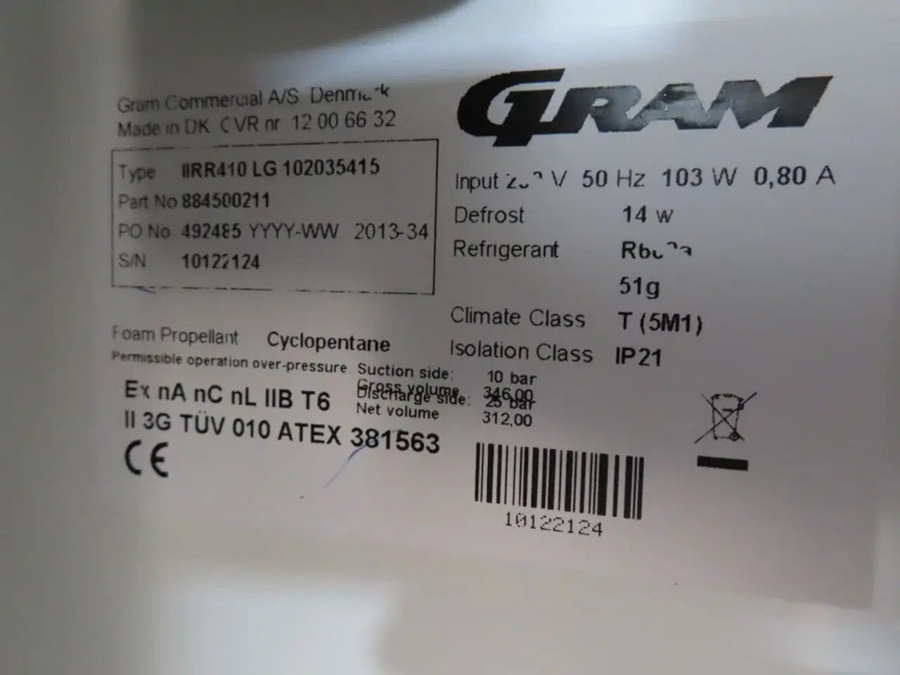 Billede 4 - Køleskab GRAM IIRR410 LG