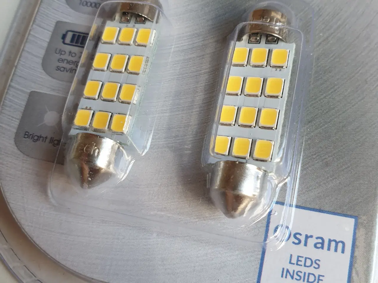 Billede 5 - LED Pærer 2 x 12 SMD 2835 LED C5W C10W SV8.5-8 41m