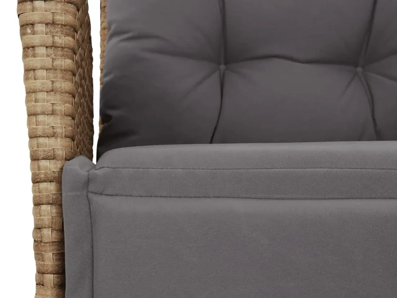Billede 10 - Havestole 2 stk. lænefunktion og fodstøtte polyrattan beige