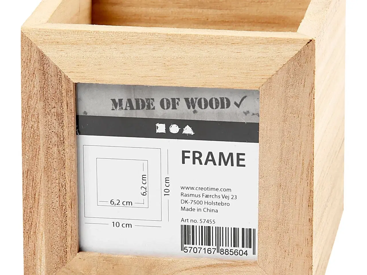 Billede 1 - Elegant blyantsholder i lyst træ - 10x10 cm