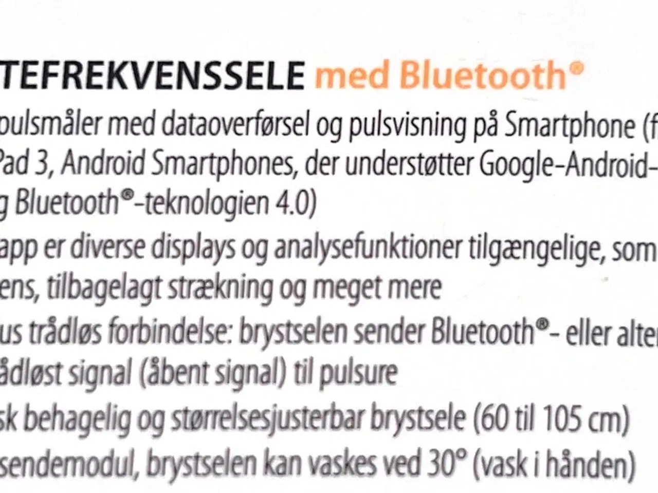 Billede 3 - Hjertefrekvenssele med Bluetooth