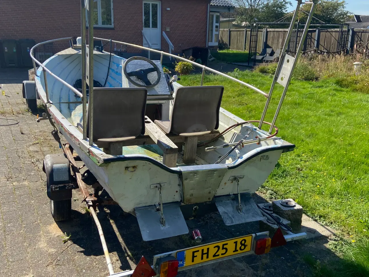 Billede 3 - Styrepult båd glasfiber med trailer og motor 