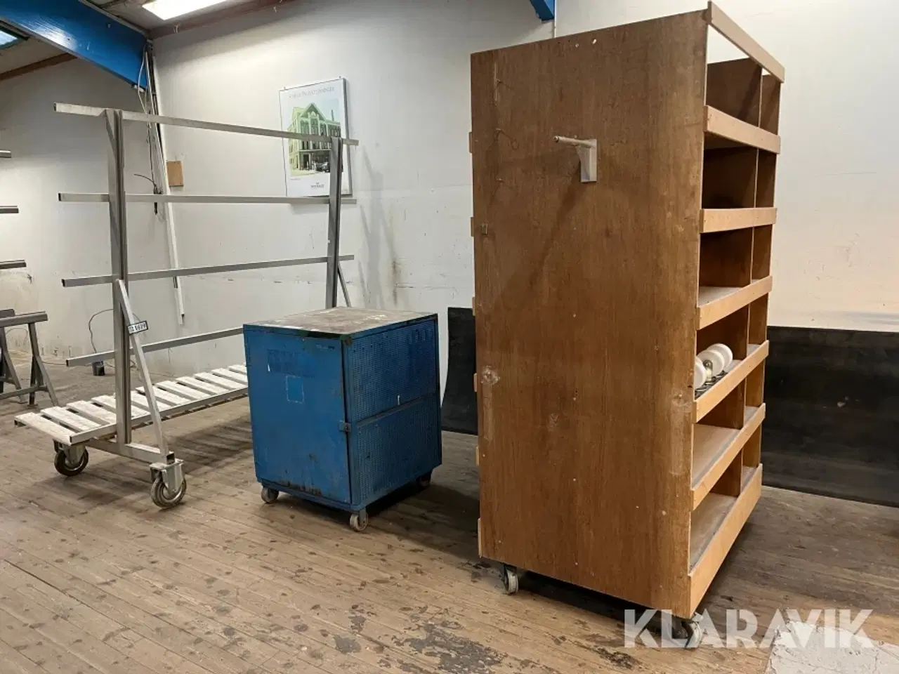 Billede 1 - Arbejdsbord, pladevogn og materielvogn