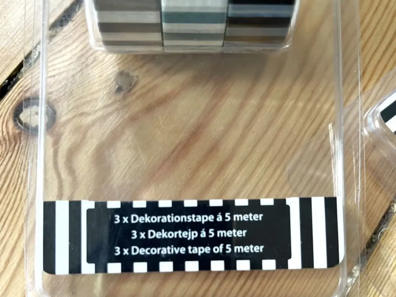 Billede 2 - Dekorationstape med striber. 6 ruller.