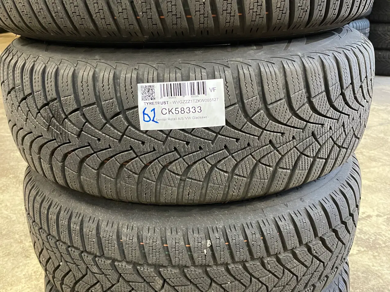 Billede 3 - 16 VW TOURAN 205/60r16 Ref.A17 vinter