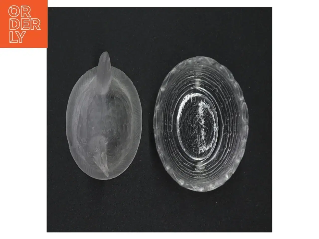 Billede 6 - Glasfugl med tilhørende skål (str. 9 x 6 x 8 cm)