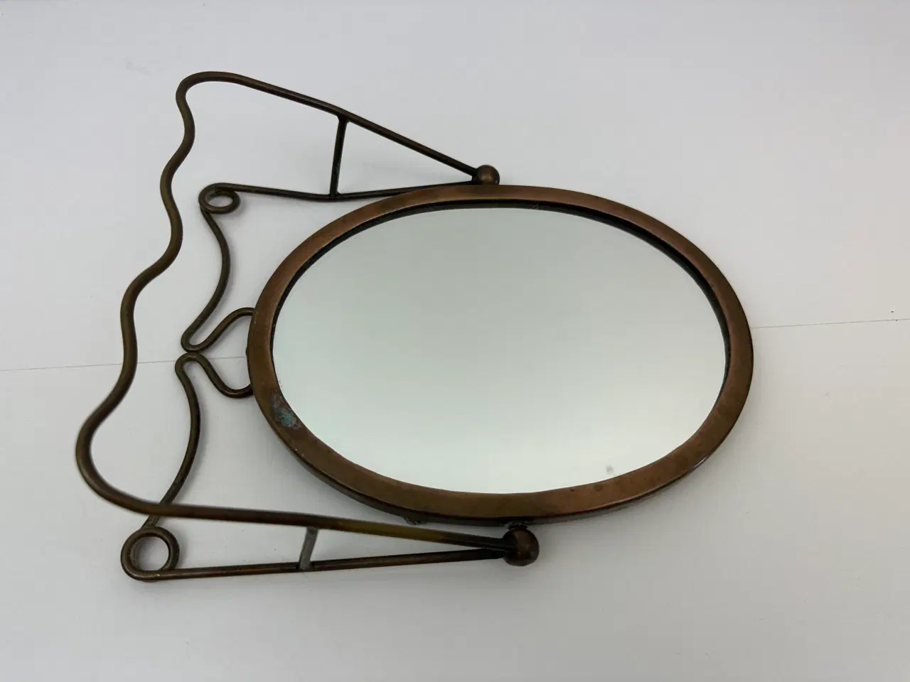 Billede 5 - Vintage bordspejl i kobber