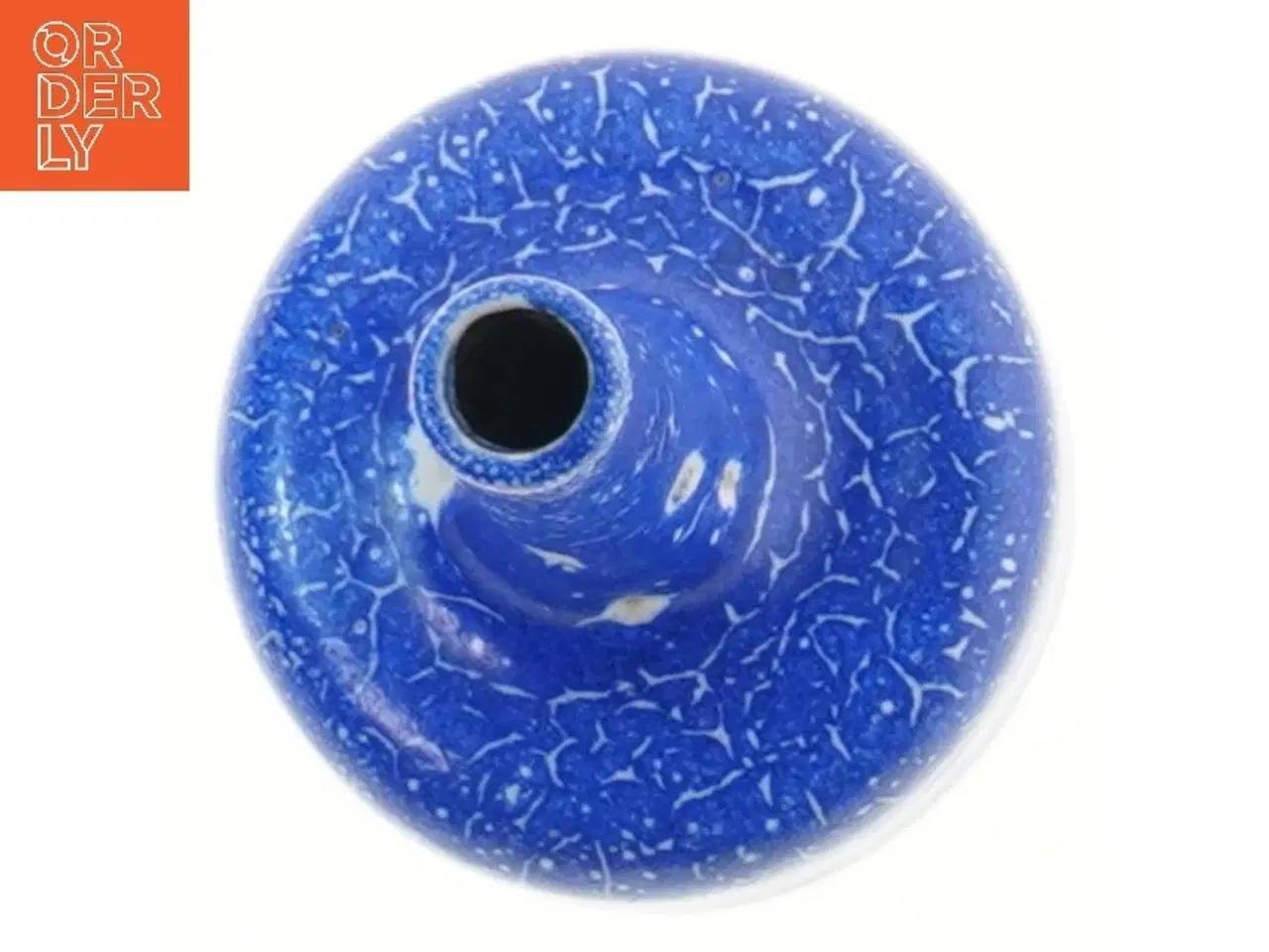 Billede 2 - Blå keramikvase (str. 15x9 cm)