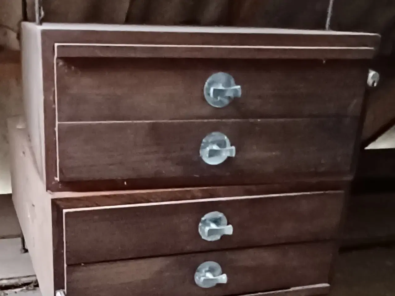 Billede 2 - Palisander. To skuffesektioner til skrivebord.