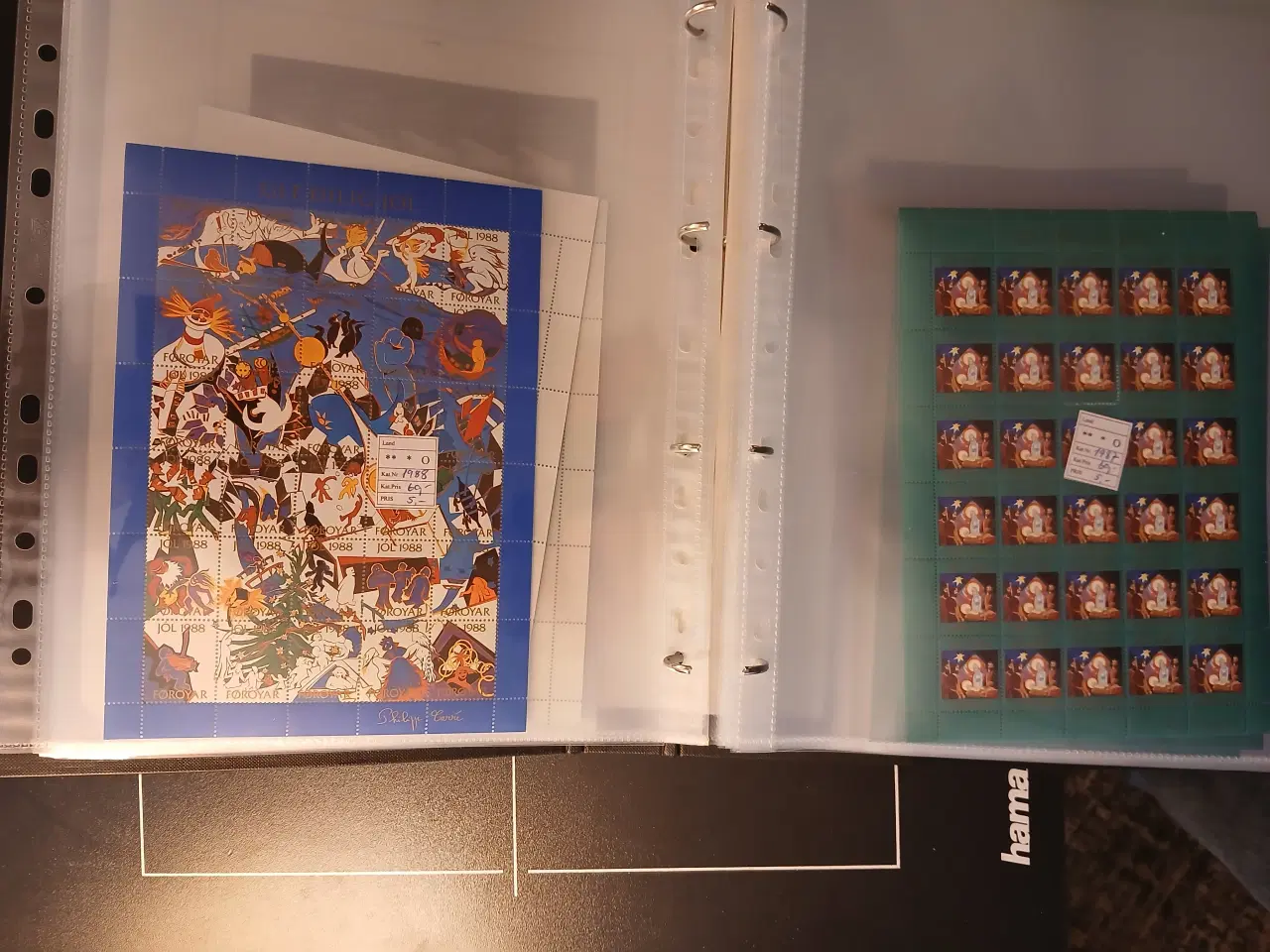 Billede 4 - Færø (29) Julemærkeark. Album med 19 postfriske ju