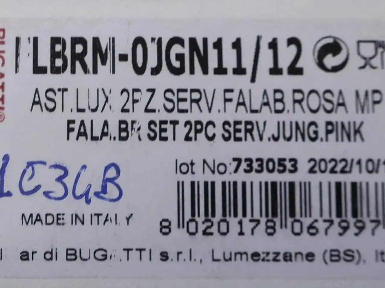 Billede 2 - Bestiksæt 2 dele BUGATTI FALABELLA JUNGLE ROSA PERL PINK
