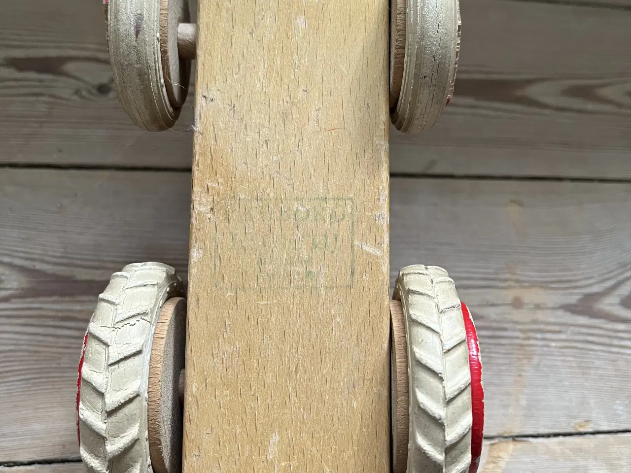Billede 6 - Træ traktor med patina