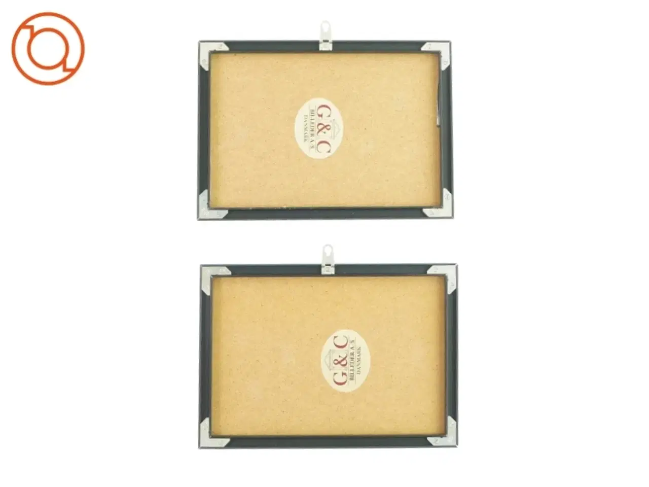 Billede 2 - 2 billeder i et trærammer (str. LB: 30 x 21,5 cm)