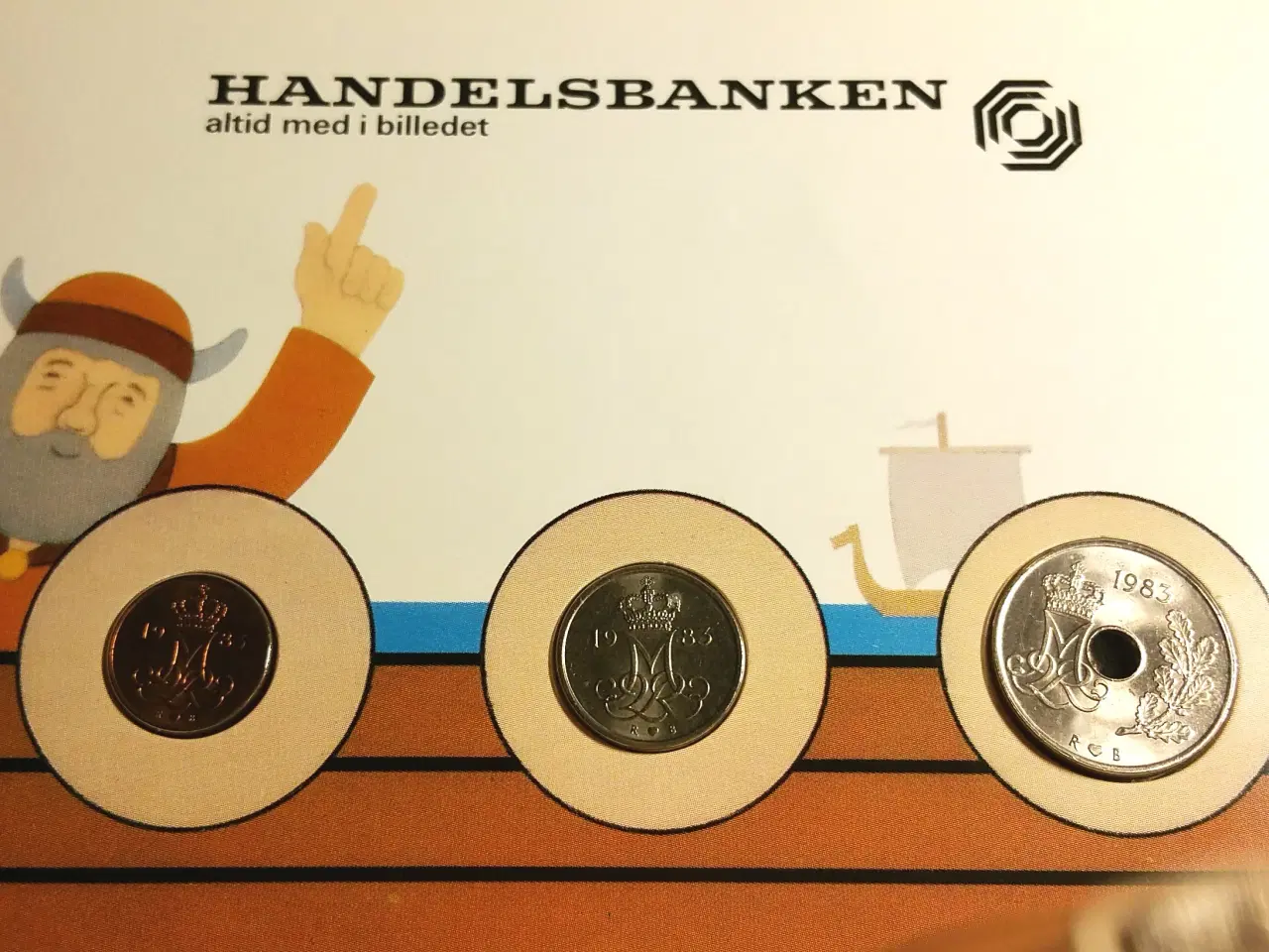 Billede 5 - MARGRETHE II  HANDELSBANKEN  MØNTSÆT 1980 - 1988