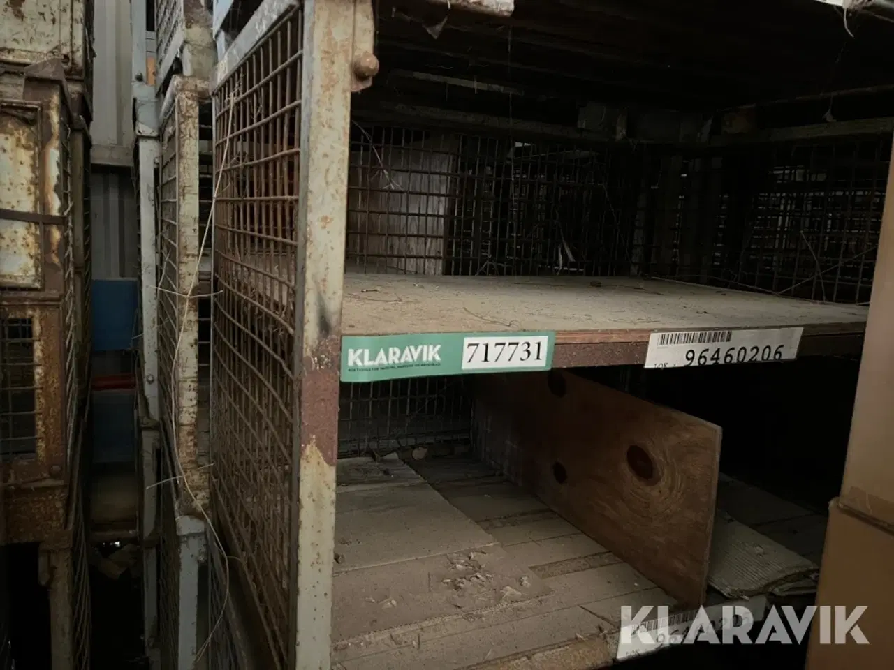 Billede 2 - Gitter container 10 styk med hylde.