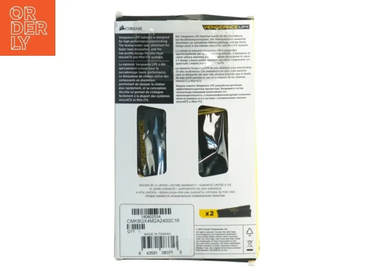 Billede 6 - Corsair Vengeance LPX DDR4 RAM - 8GB (2x4GB) fra Corsair (str. 13,5 x 3,5 cm)