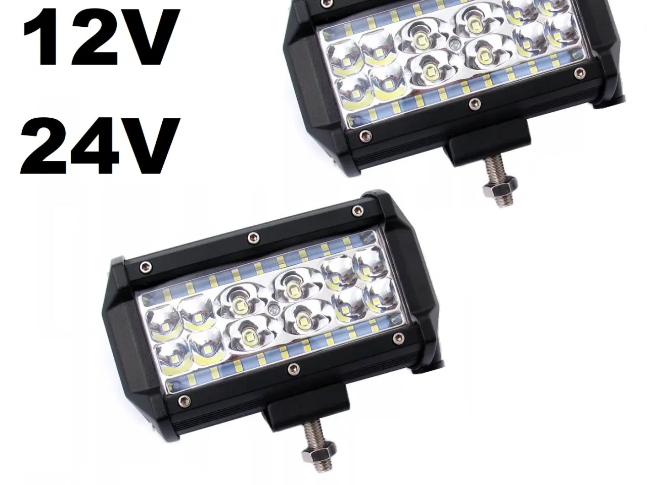 Billede 1 - NY! 2 x 30 LED 9600LM 12-24V 6000K IP67 90W