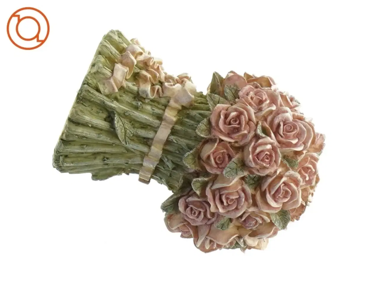 Billede 2 - Rose blomster buket dekoration figur (str. 15 x 11 cm)