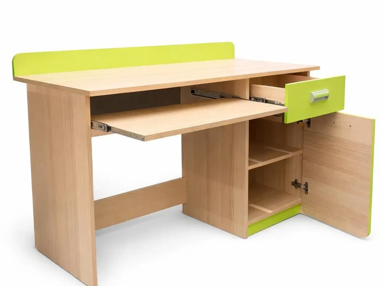 Billede 13 - Børneværelses møbelsæt skab og reoler træ lys træf