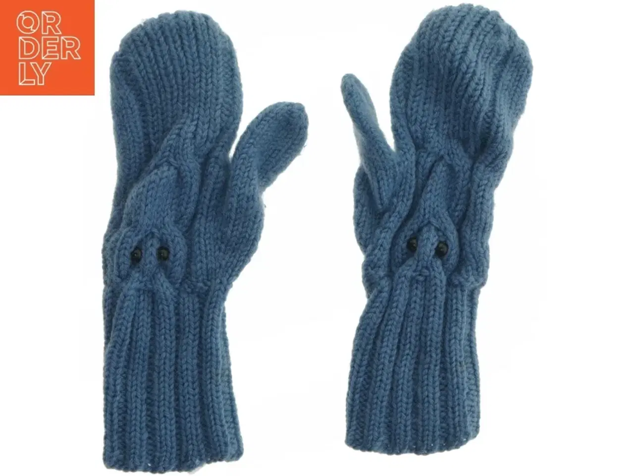 Billede 1 - Blå strikkede vanter (str. 27 cm)