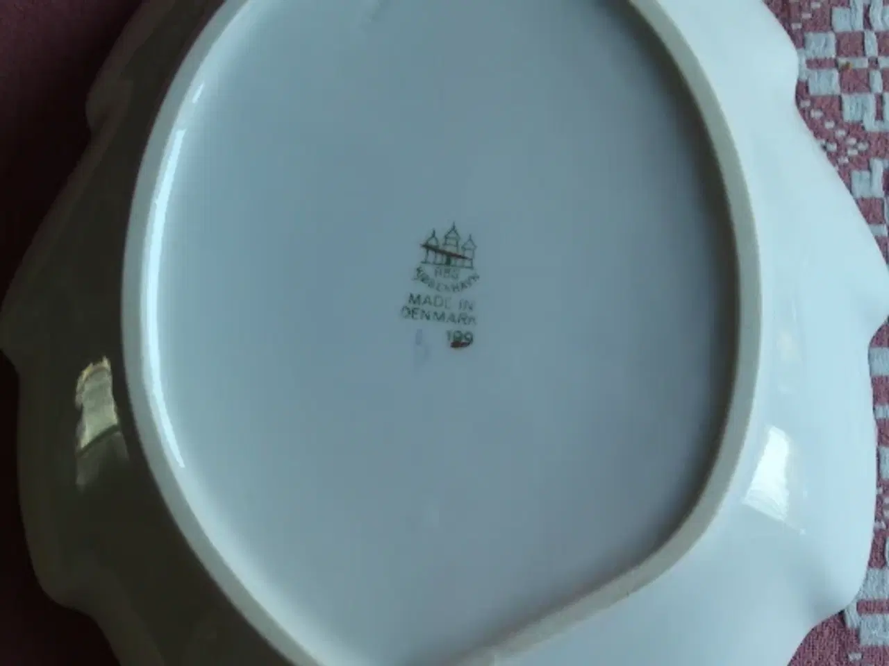 Billede 2 - mågestel bladformet kagefad