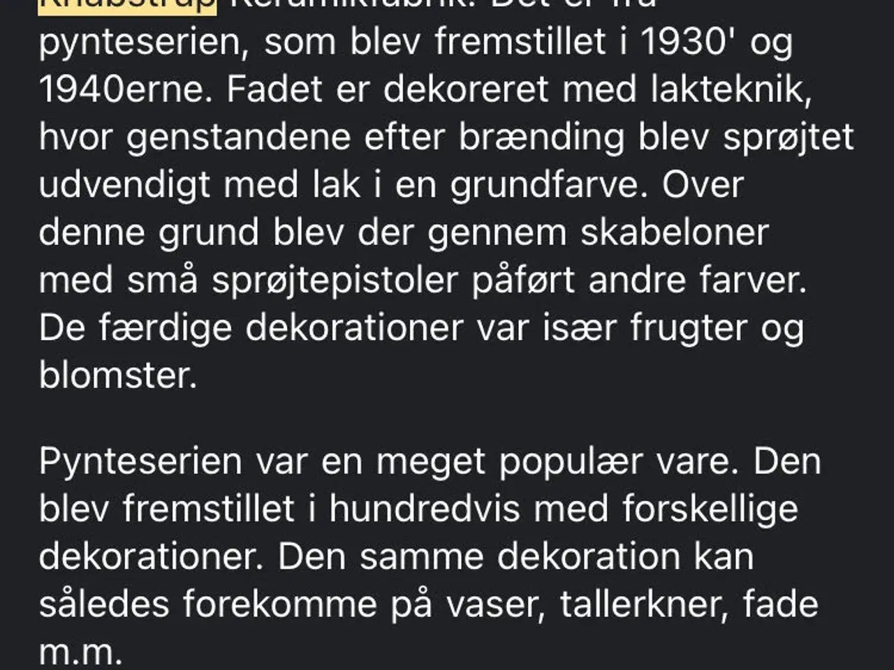 Billede 4 - Frugt fad Knabstrup 