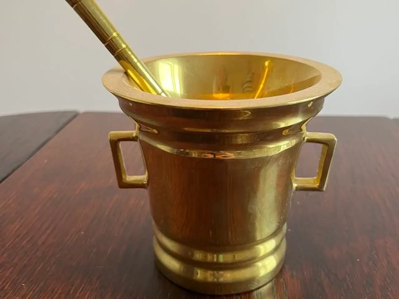 Billede 1 - Messing Morter, massiv messing, Vintage