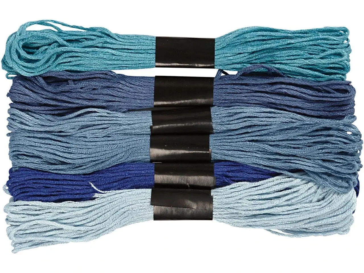 Billede 1 - Broderigarn 1 mm - Blå Harmoni, 6 bundter