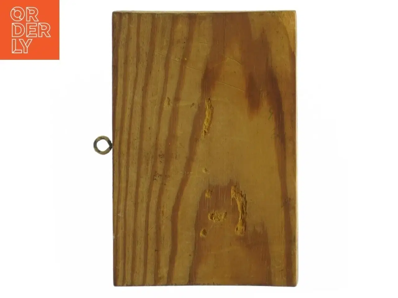 Billede 2 - Snit i træ af Landskabsmotiv med hytte (str. 15 x 10 cm)