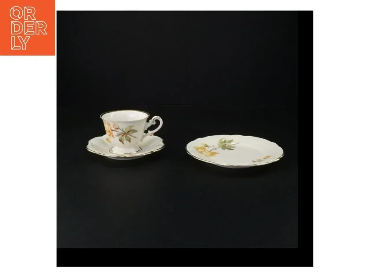 Billede 1 - Porcelæn te sæt med blomstermotiv fra Antoinette (str. 16 x 9 cm)