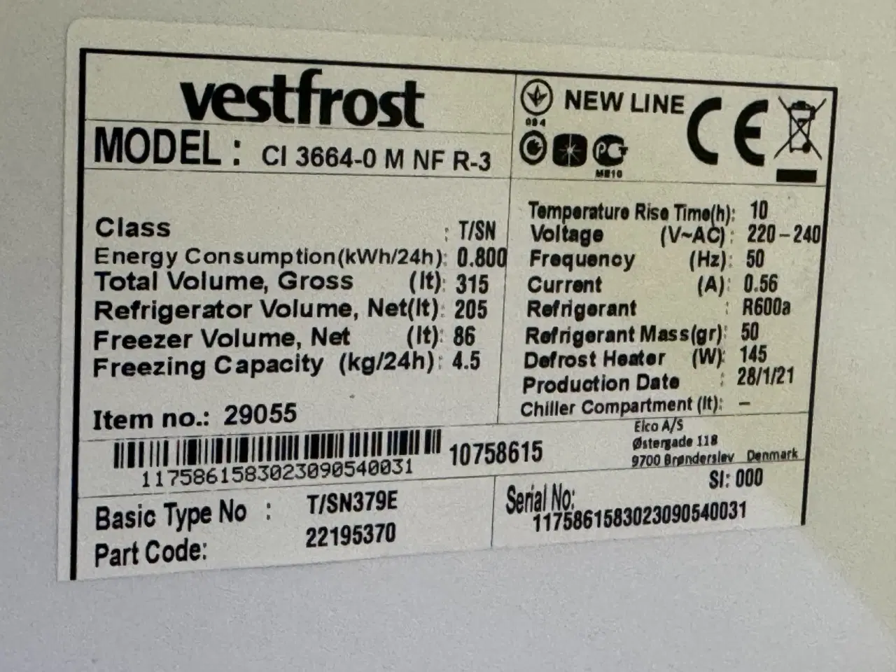 Billede 7 - Næsten nyt køl/frys fra westfrost 