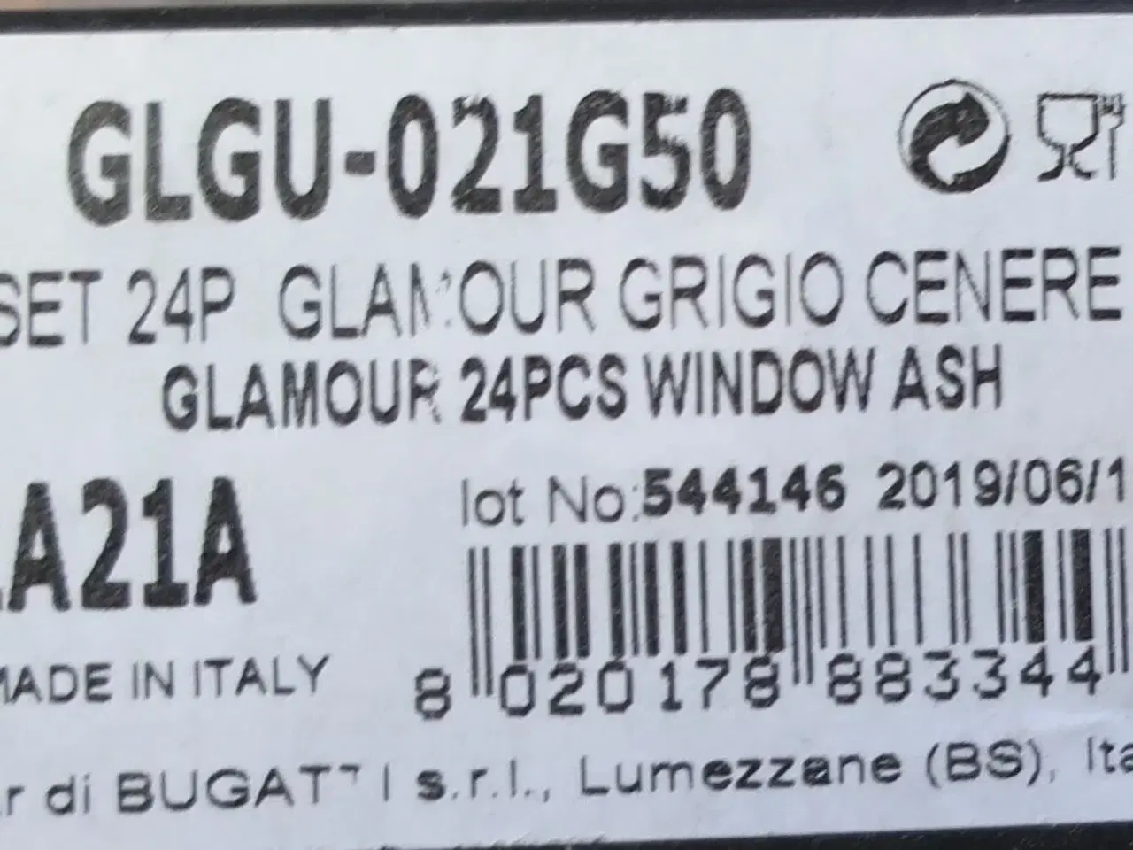 Billede 2 - 24 stk. bestiksæt BUGATTI GRIGIRO CENERE WINDOW ASH