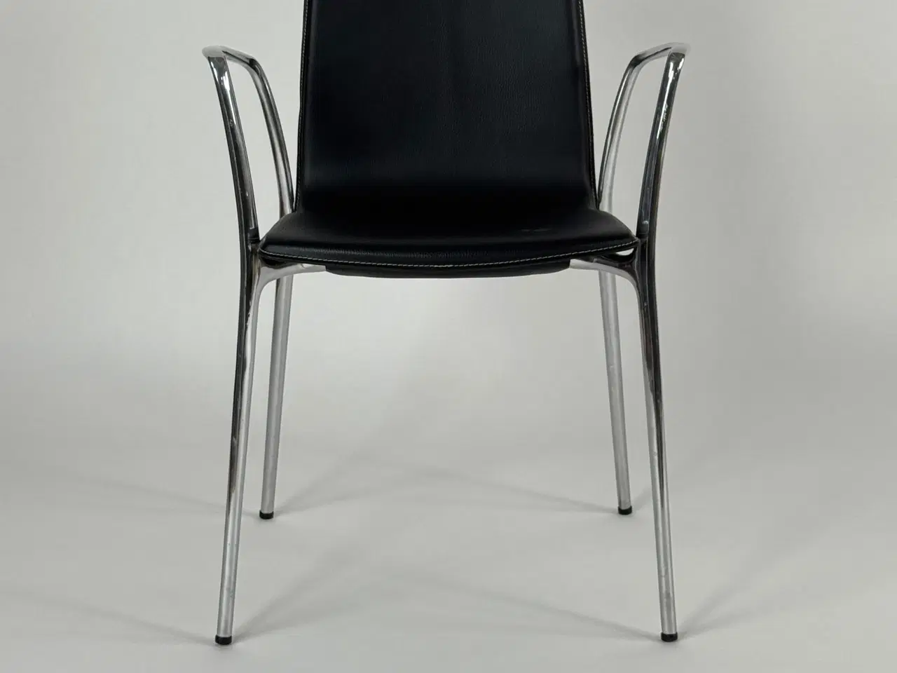 Billede 3 - Akaba Gorka Stol – Sort Læder/Krom