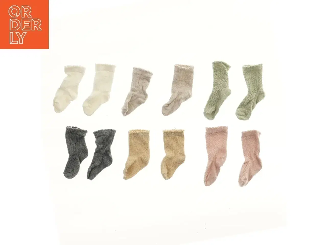 Billede 1 - 6 par babystrømper (str. 6 stk fod 9 cm)