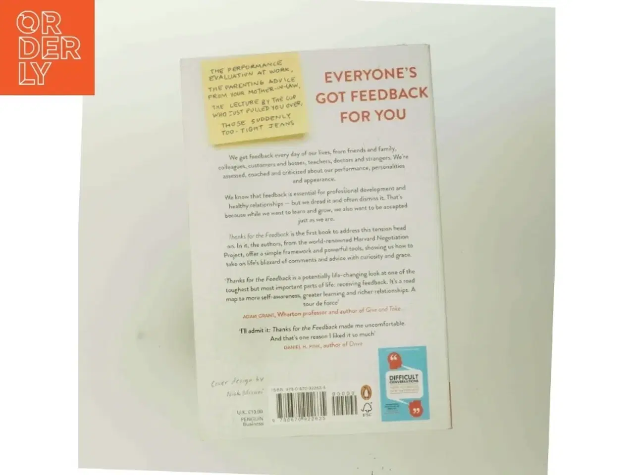 Billede 3 - Thanks for the feedback : the science and art of receiving feedback well (even when it is off base, unfair, poorly delivered, and, frankly, you're