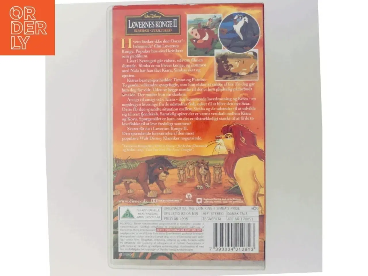 Billede 3 - VHS: Løvernes Konge II - Simbas Stolthed fra Disney