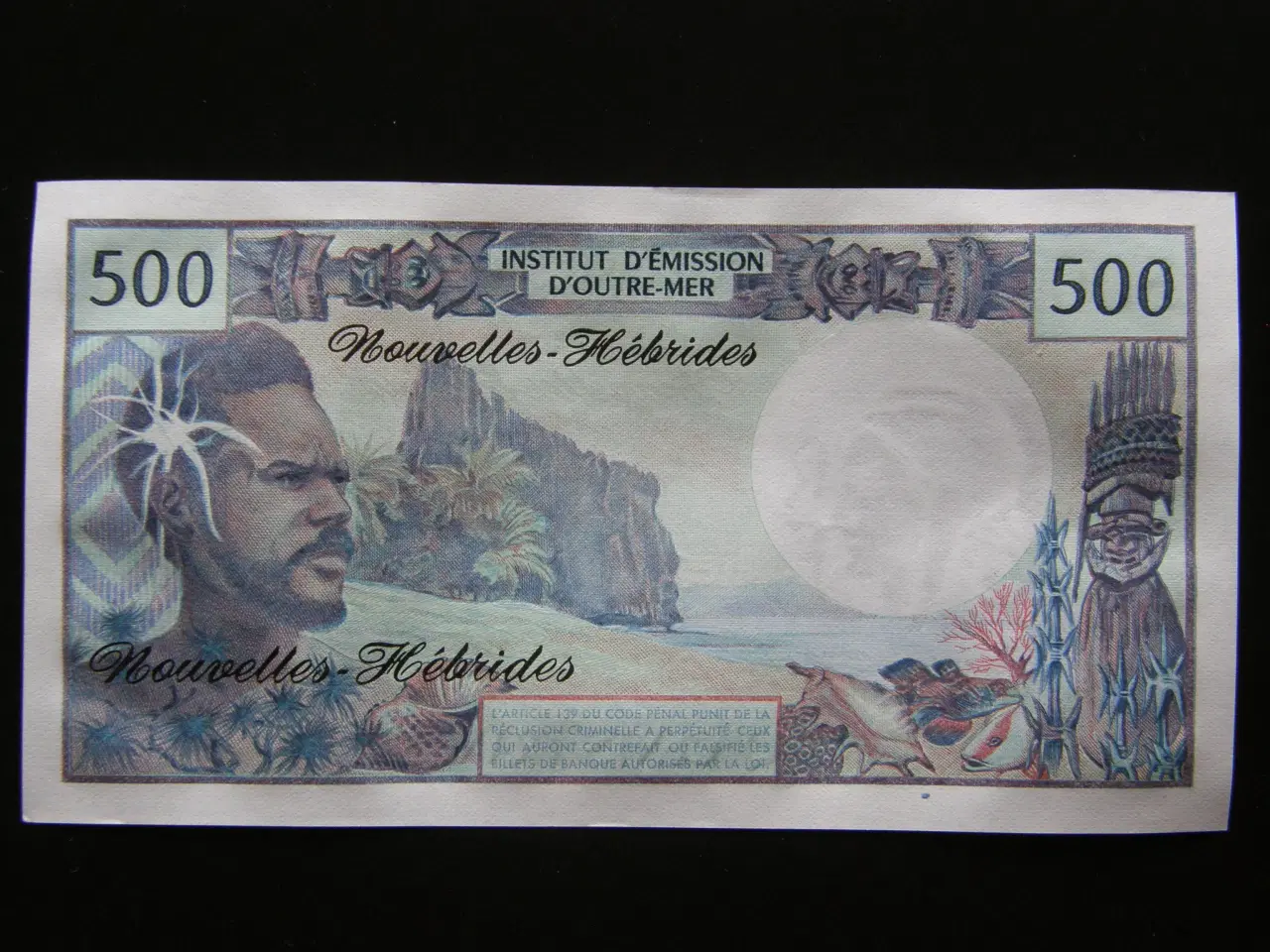 Billede 2 - New Hebrides  500 Francs 1979  P19c  Unc