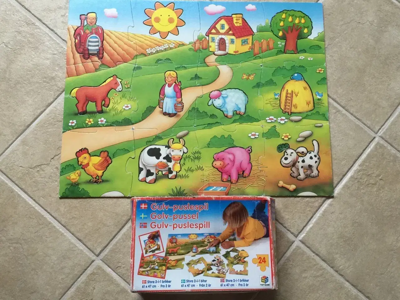 Billede 1 - Kæmpe puslespil med 24 brikker