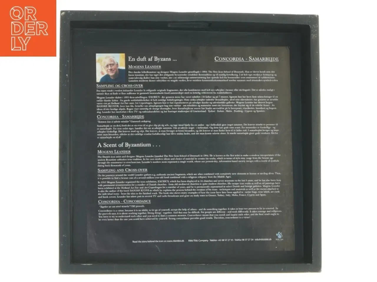 Billede 3 - Vægdekoration af Mogens Leander fra Rikki Tikki (str. 22,5x22,5 cm)