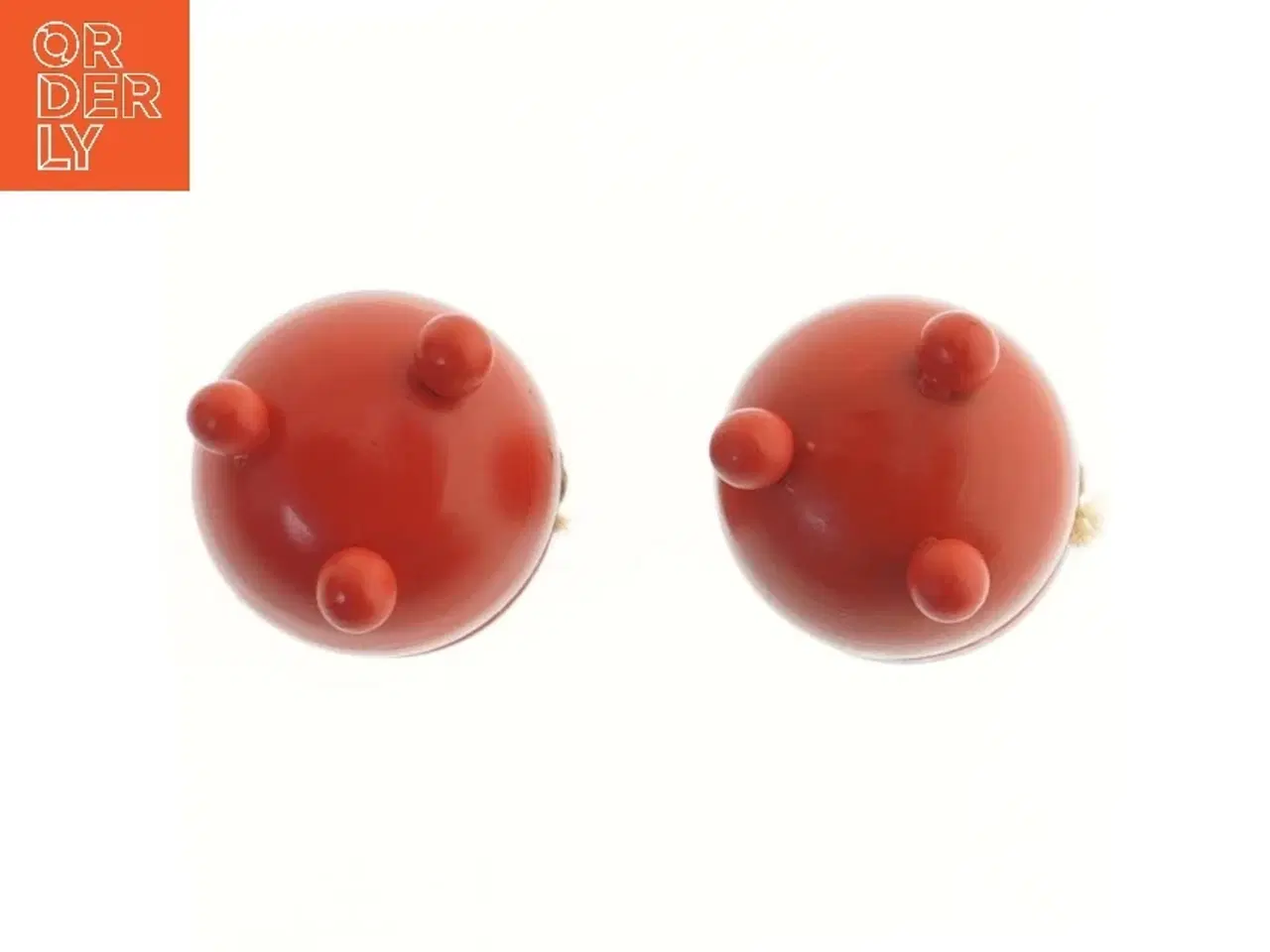 Billede 2 - Røde lysestager, 2 styk (str. 2 styk, 7 cm)