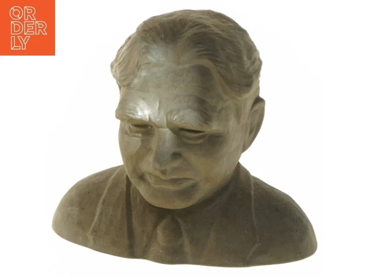 Billede 1 - Skulptur i form af buste med møntindkast fra Bikuben (str. 17x21 cm)