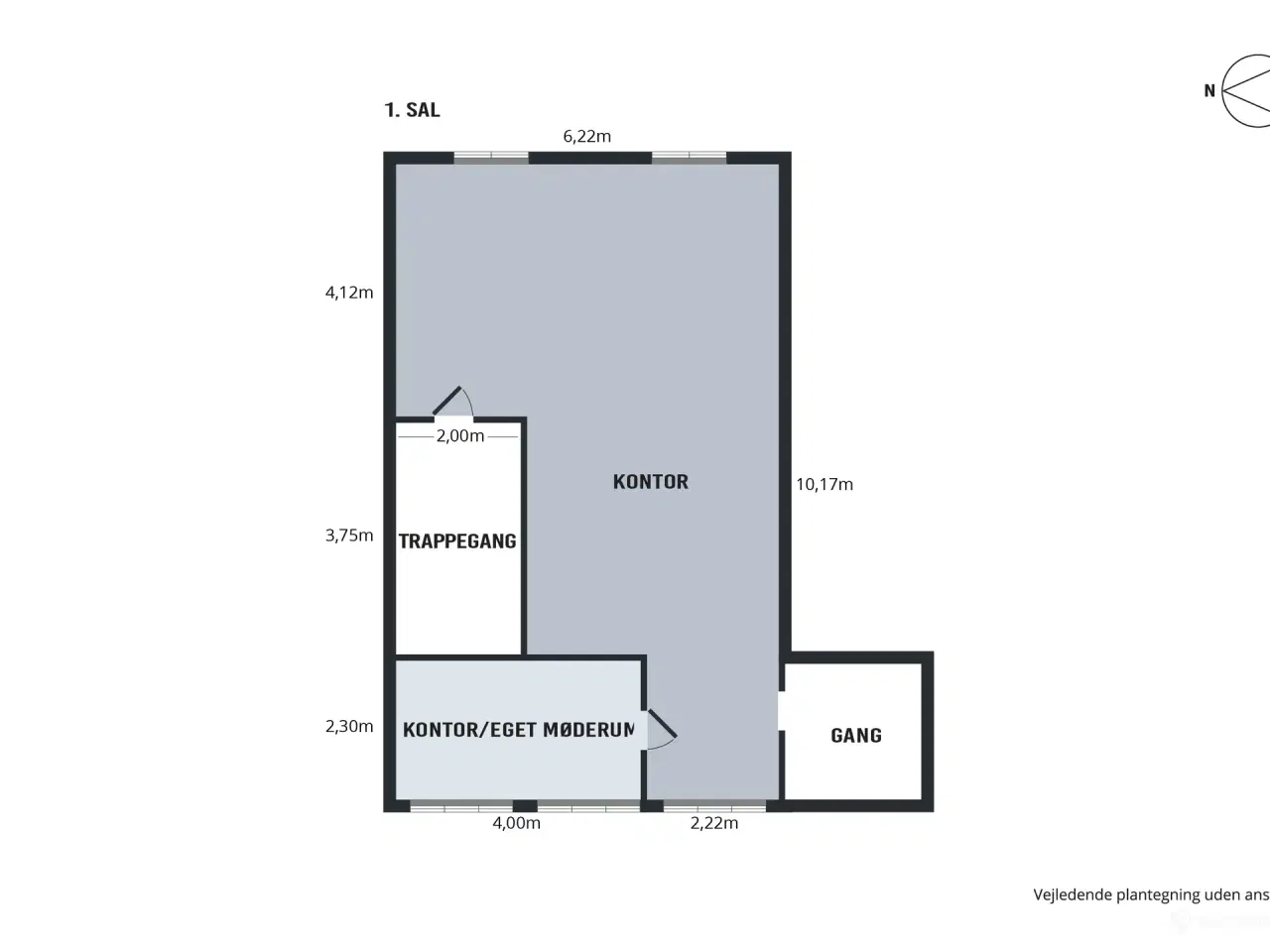 Billede 11 - Lyst og rummeligt 90 m² kontor/klinik på MERCUR – fleksibelt lokale med flot lysindfald og eksklusive rammer.