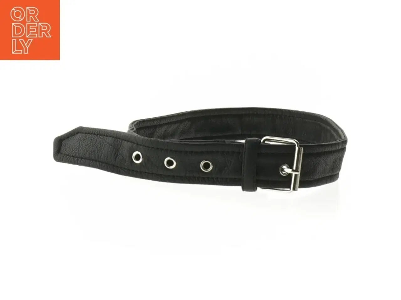 Billede 1 - Læderbælte med metalspænde (str. 84 cm)
