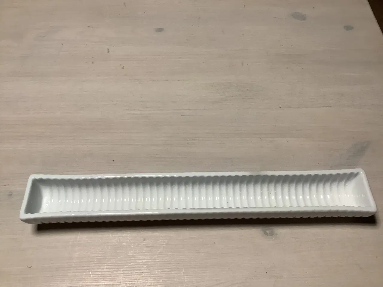 Billede 1 - Hvid porcelæn aflang serverings fad