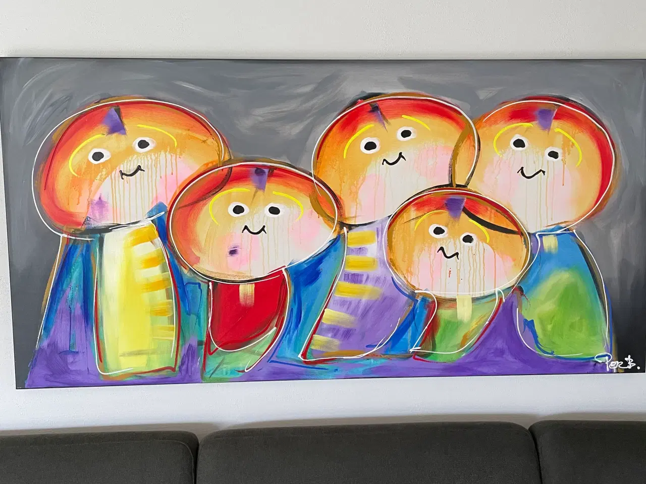 Billede 2 - Per B. maleri 180 x 90 cm