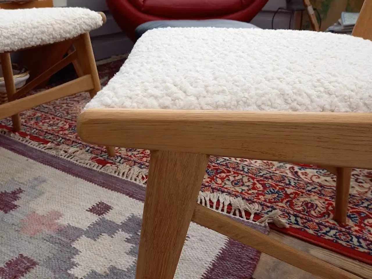 Billede 4 - 6 spisebordsstole i egetræ.