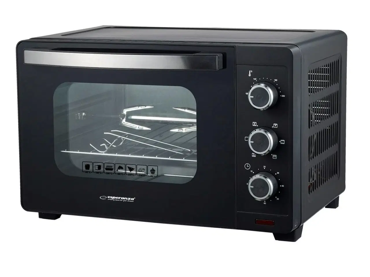 Billede 2 - Miniovn med varmluft – Esperanza 25 l, 1.600 W, sort