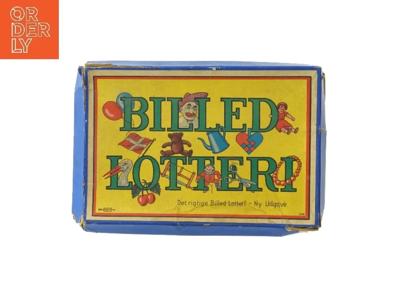 Billede 1 - Antikrt billedlotteri spil (str. 2x22x15 cm)