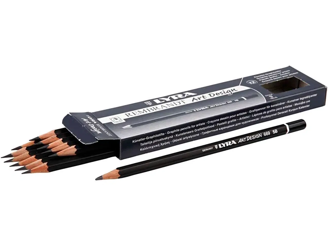 Billede 1 - Art Design 5B Tegneblyanter - 12 stk. Høj Kvalitet